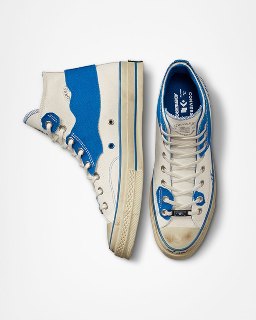 Men's Converse x ADER ERROR Chuck 70 High Top Shoes White / Blue / Black | AU 34158B